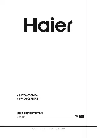 Haier HWO60S7MB4 User Instructions first page preview