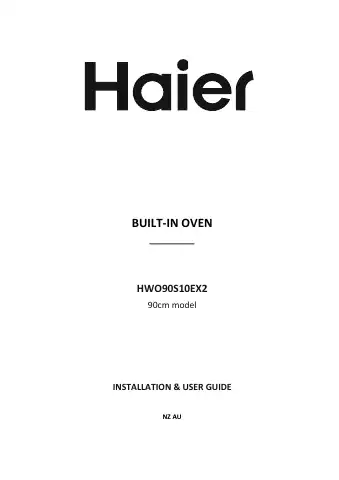 Haier HWO90S10EX2 Installation & User Manual first page preview