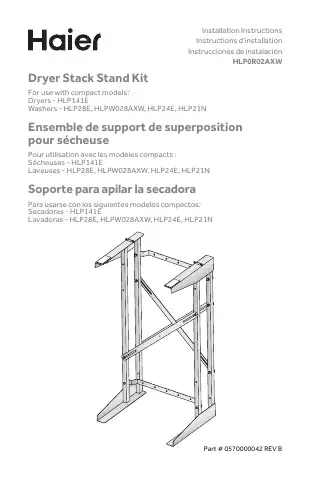 Haier HLP0R02AXW Installation Instructions Manual first page preview