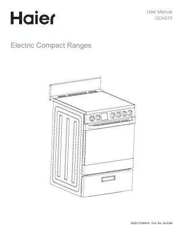 Haier QCAS70 User Manual first page preview