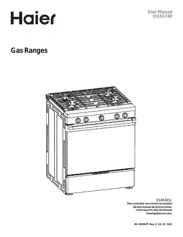 Haier QGSS740 User Manual first page preview