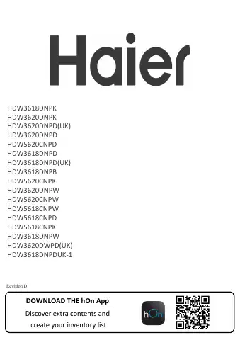 Haier HDW3618DNPK Manual first page preview