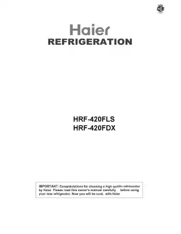 Haier HRF-420FDX User Manual first page preview