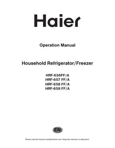 Haier HRF-656FF/A Operation Manual first page preview