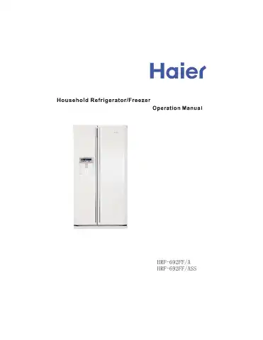 Haier HRF-692FF User Manual first page preview