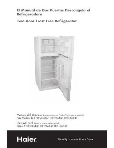 Haier HRF08WND User Manual first page preview