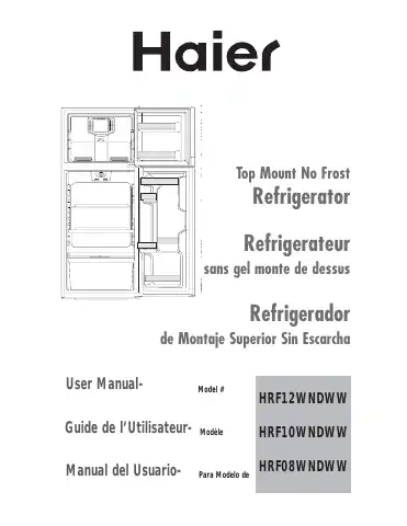 Haier HRF12WNDWW User Manual first page preview