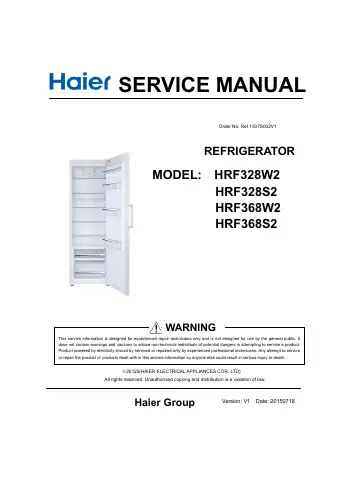 Haier HRF328W2 Service Manual first page preview