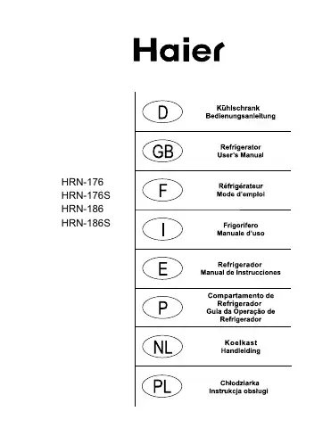 Haier HRN 176 Manual first page preview