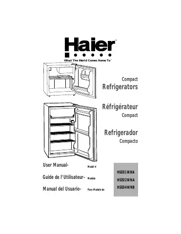 Haier HSE01WNA User Manual first page preview