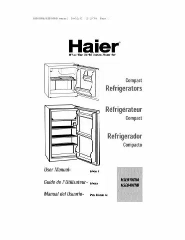 Haier HSE01WNA User Manual first page preview