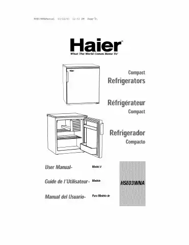 Haier HSE03WNA User Manual first page preview