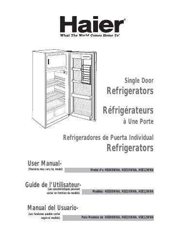 Haier HSE08WNA User Manual first page preview