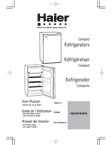 Haier HSL06WNAWW User Manual first page preview