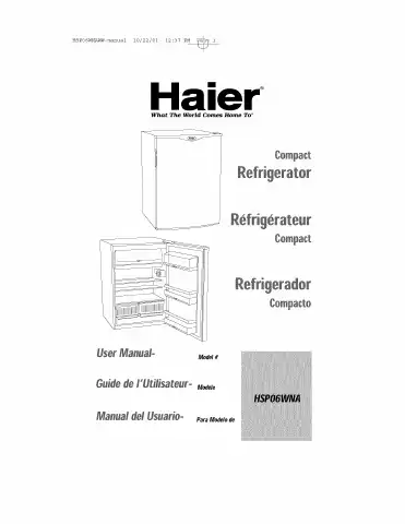 Haier HSP06WNA User Manual first page preview