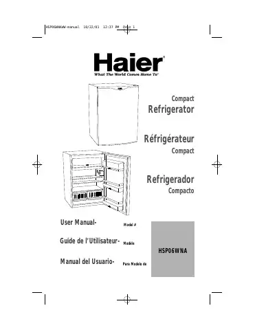 Haier HSP06WNA User Manual first page preview