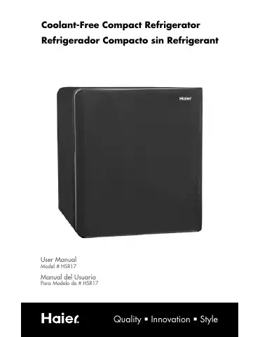 Haier HSR17 User Manual first page preview