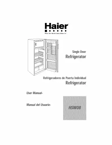 Haier HSW08 User Manual first page preview
