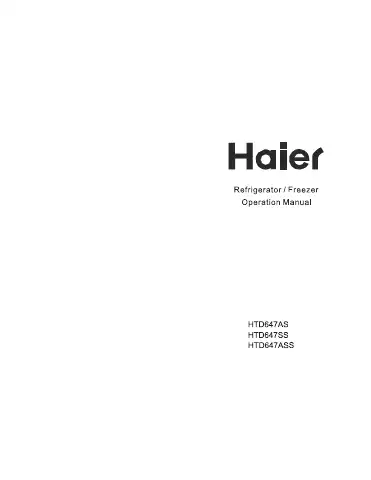 Haier HTD647SS Operation Manual first page preview