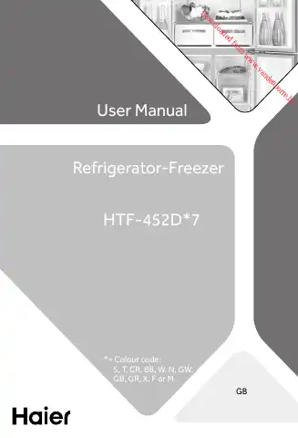 Haier HTF-452D 7 Series User Manual first page preview