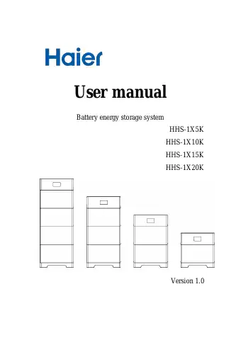 Haier HHS-1X5K User Manual first page preview