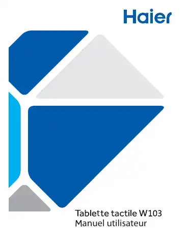 Haier W103 User Manual first page preview