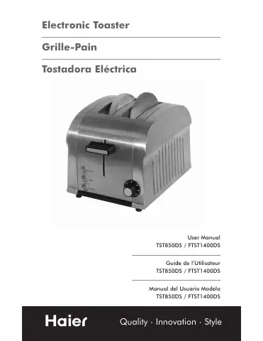 Haier FTST1400DS - 01-06 User Manual first page preview