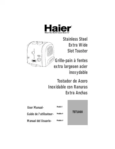 Haier TST1000 - 07-01 User Manual first page preview