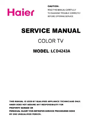 Haier LCD4243A Service Manual first page preview