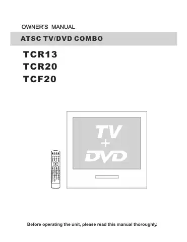 Haier TCF20 Owner's Manual first page preview