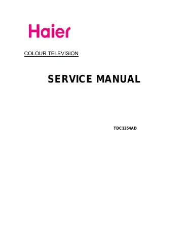 Haier TDC1354AD Service Manual first page preview
