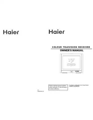 Haier 29F9K-D Owner's Manual first page preview