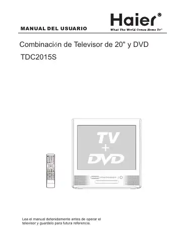 Haier TDC2015S User Manual first page preview