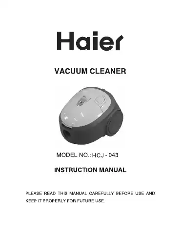 Haier HCJ-043 Instruction Manual first page preview