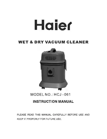 Haier HCJ-061 Instruction Manual first page preview