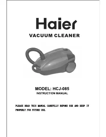 Haier HCJ-085 Instruction Manual first page preview