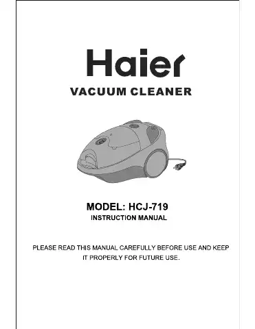 Haier HCJ-719 Instruction Manual first page preview