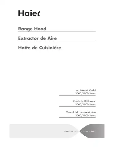 Haier 3000 Series User Manual first page preview