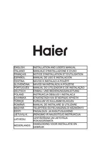 Haier HADG9CBS4BWIFI Installation And User Manual first page preview