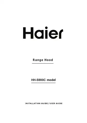 Haier HH-S900C Installation Manual/user Manual first page preview