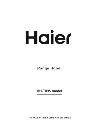 Haier HH-T895 Installation Manual/user Manual first page preview
