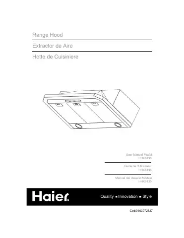 Haier HHX6130 User Manual first page preview