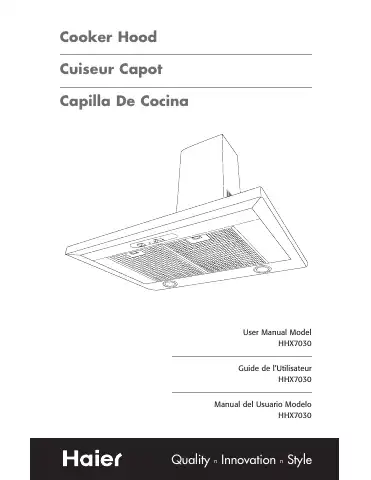 Haier HHX7030 User Manual first page preview