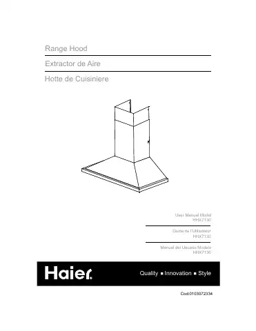 Haier HHX7130 User Manual first page preview