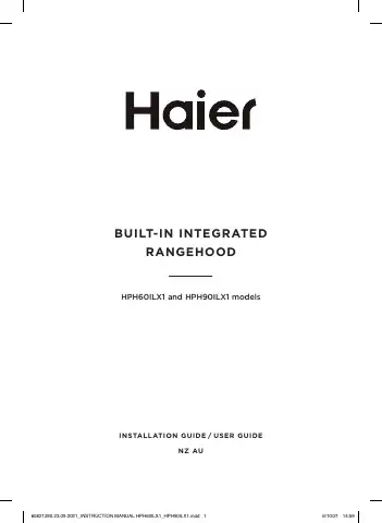 Haier HPH60ILX1 Installation Manual/user Manual first page preview