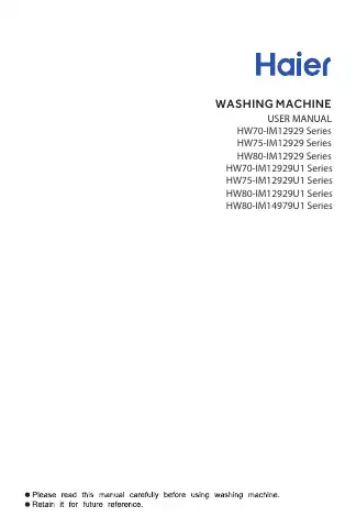 Haier HW70-IM12929 Series User Manual first page preview