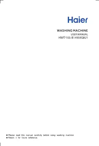 Haier U1 Series User Manual first page preview