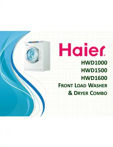 Haier HWD1000 User Manual first page preview