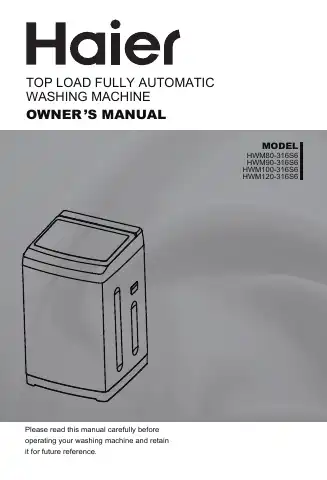 Haier HWM80-316S6 Owner's Manual first page preview