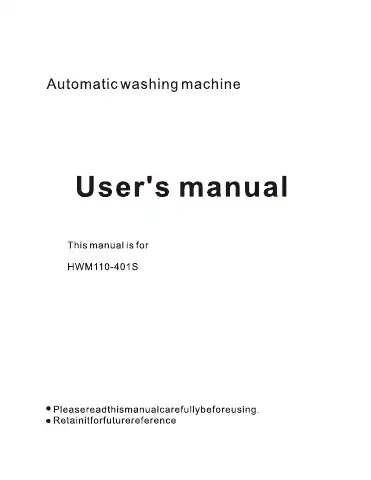 Haier HWM110-401S User Manual first page preview